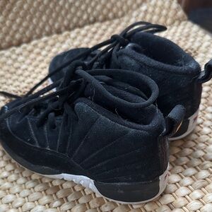 Kids Black Air Jordan 12 Shoes